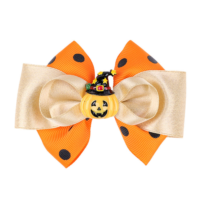 Wholesale Cross-Border New Children' s Bow Hairpin  Pumpkin Head Witch Hat Creative Funny Duckbill Clip Hair Accessories