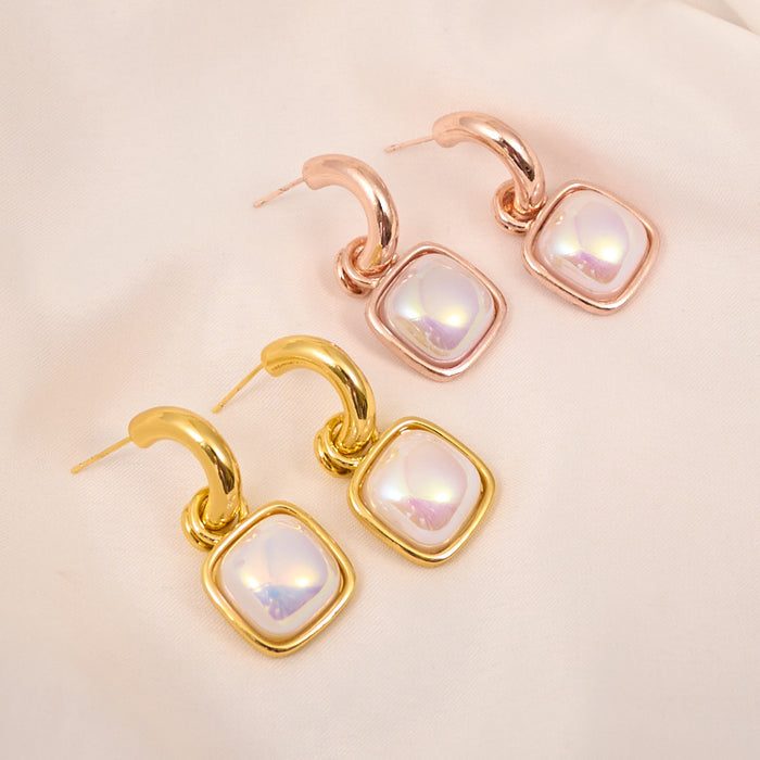 Wholesale Square pearl earrings