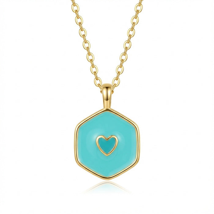 Wholesale Colorful enamel heart-shaped luminous choker  necklace for Valentine' s Day