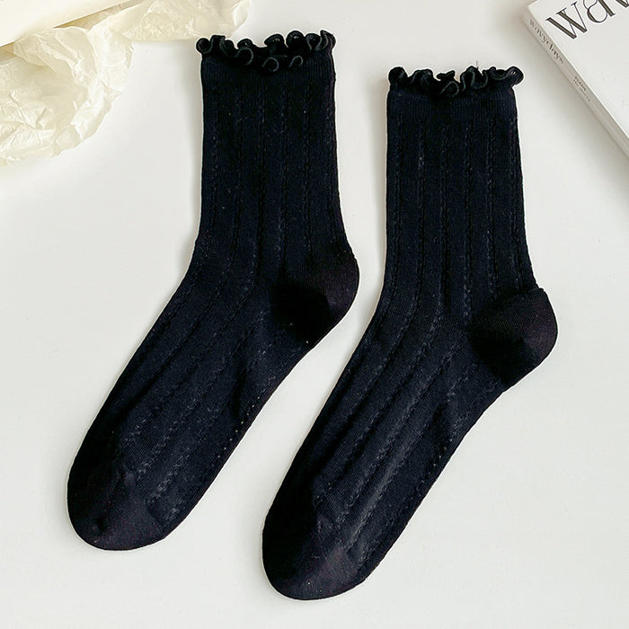Wholesale Socks pile socks thin hollow mesh breathable mid tube socks