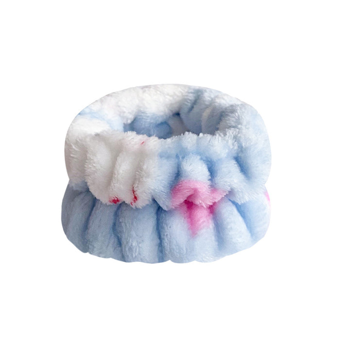 Wholesale Solid Color Plush Wristband Women' s Face Wash Wrist Waterproof Headb Flannel Sweat Wipe Bracelet