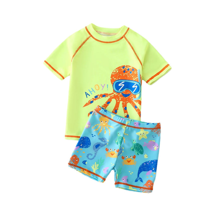 Wholesale Children's swimsuit baby boy cartoon cute split
