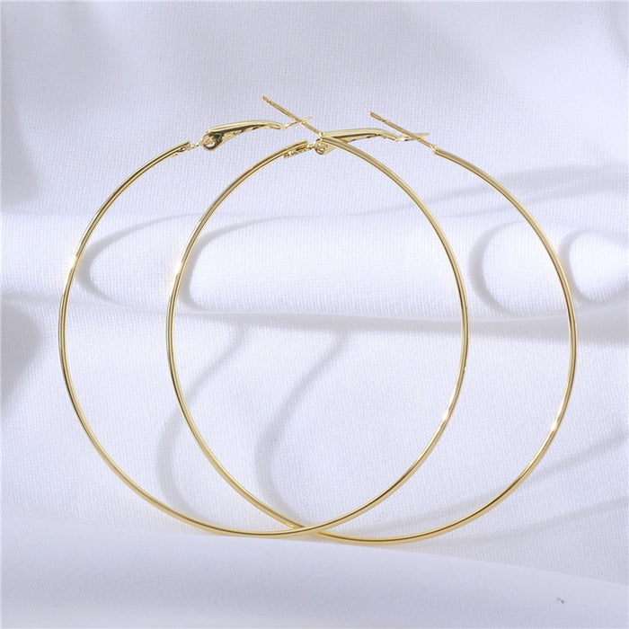 Wholesale Earrings with simple, fashionable, retro, and exaggerated large round earrings