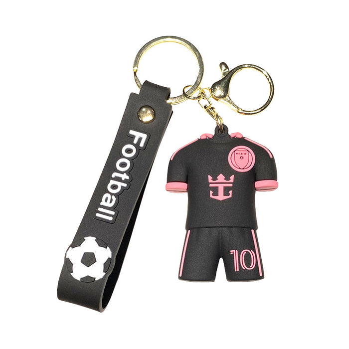 Wholesale Football Jersey Keychain Cartoon Doll School Bag Pendant Car Key Chain Small Gift