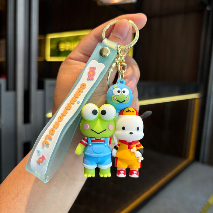 Wholesale 2pcs Cute Cartoon Silicone Keychain Gift Car Key Accessory