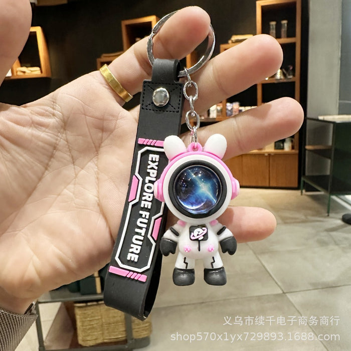 Wholesale Cartoon astronaut keychain couple gift bag decoration creative car keychain pendant