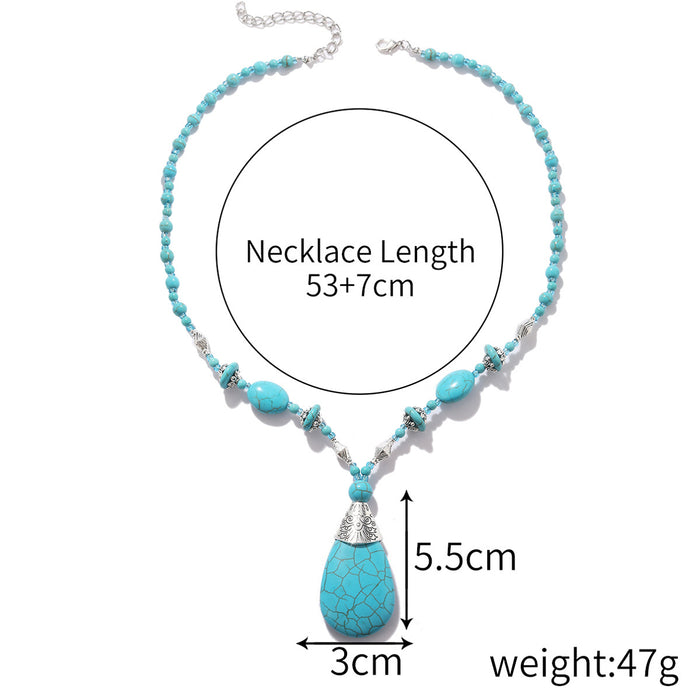 Wholesale Turquoise Bohemian Ethnic Style Necklace