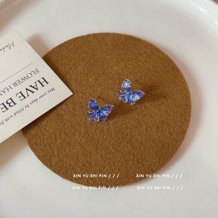 Wholesale Gradient flower earrings exquisite commuting niche design high-end earrings trendy earrings