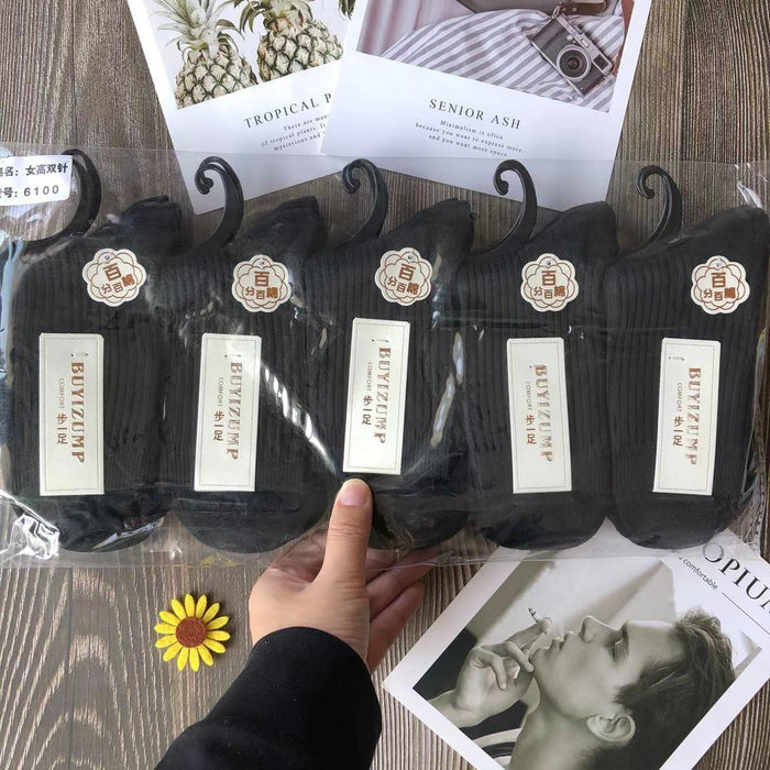 Wholesale Breathable socks, mid tube socks, sweat absorbing and odor proof cotton socks, fashionable long socks