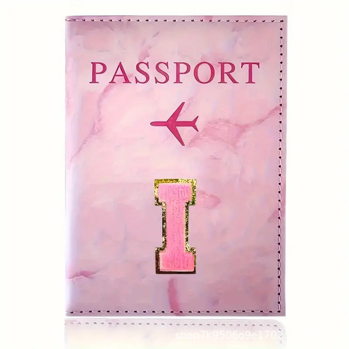 Wholesale Trendy Monogram Passport Cover Initial PU Leather Travel Wallet Unisex Boutique Card Holder
