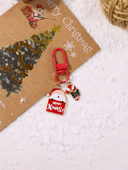 Wholesale  keychain creative cartoon car keychain schoolbag pendant Christmas gift