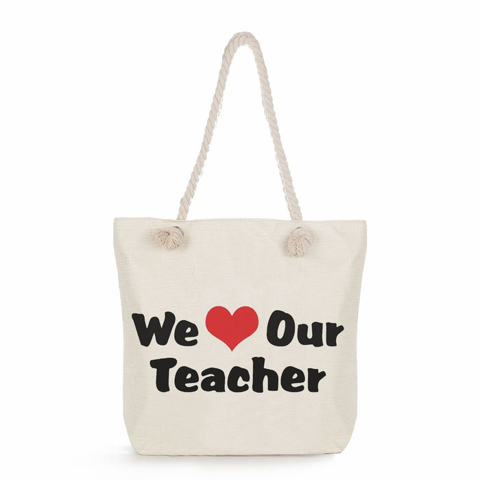 Wholesale Teacher's Day Printing Portable Storage Beach Bag Shoulder Bag JDC-SD-AnKe003