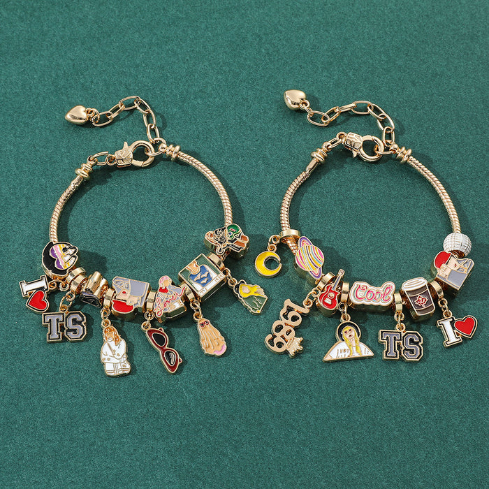 Wholesale Cartoon Star Alloy Beaded Bracelet JDC-BT-ZhuoS007