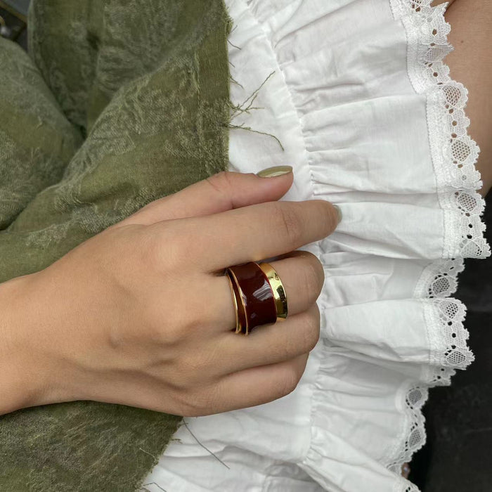 Wholesale Double opening double-layer ring design with a sense of design