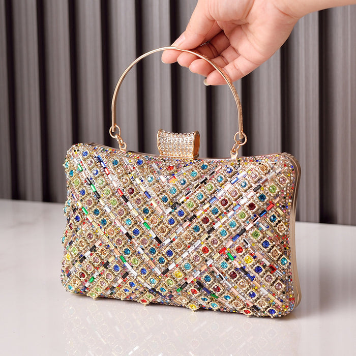 Wholesale Diamond Evening Bag Colorful Party Bag Handbag JDC-HB-YiX006