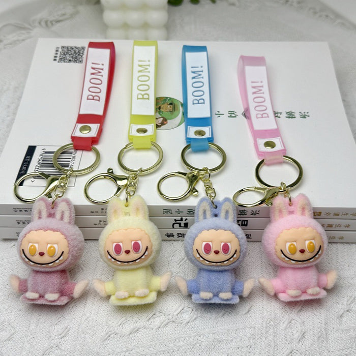 Wholesale Plush toy key pendant for couples, cute plush keychain cartoon