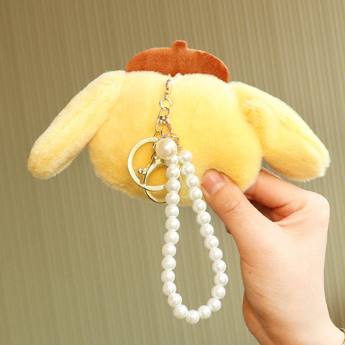Wholesale Cute Floppy Eared Dog Plush Keychain Bag Charm PP Cotton Filled Fashion Accessory For Bags And Keys