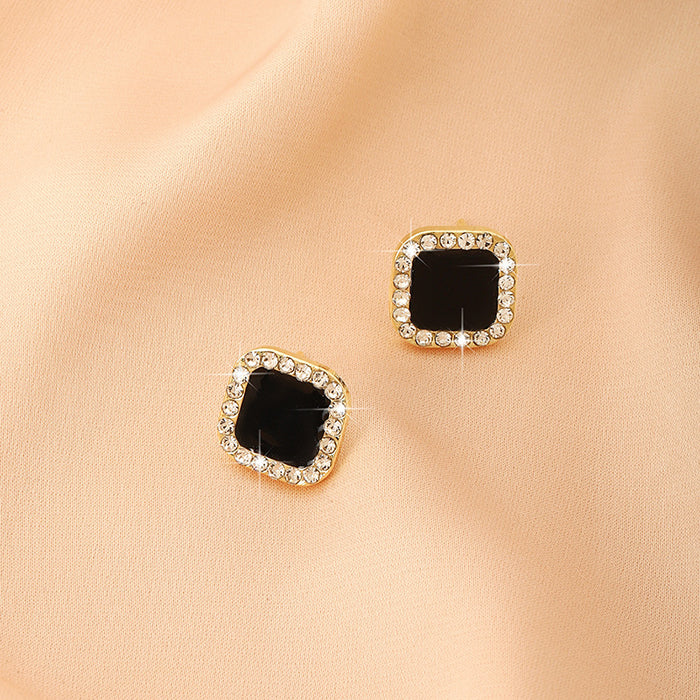 Wholesale Alloy Square Diamond Earrings JDC-ES-MYY011