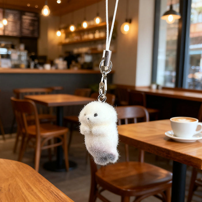 Wholesale  flocked underwater animal keychain pendant