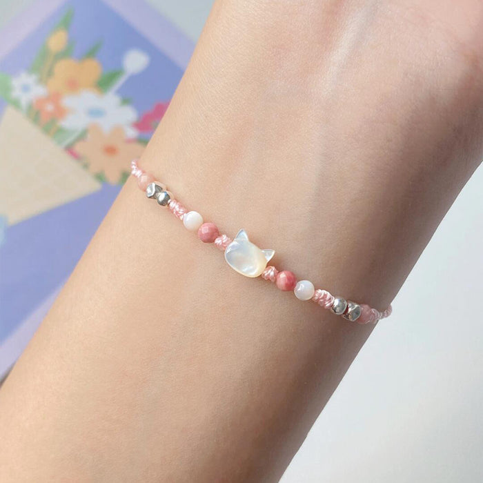 Wholesale Sweet White Cat Candy Bracelet Women's Fashion Exquisite Couple Bracelet