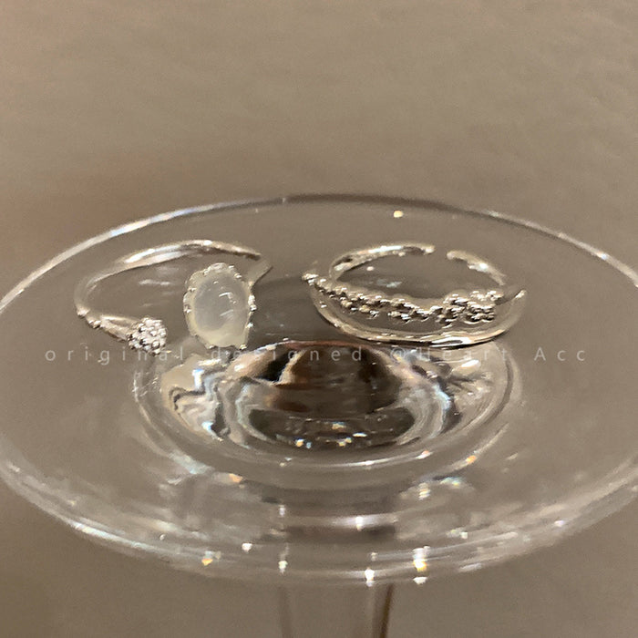 Wholesale Plain ring, light luxury and high-end, adjustable index finger ring, personalized open ring