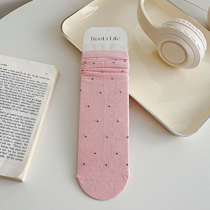 Wholesale Socks, lace, polka dots, boneless pile socks, breathable mid tube socks