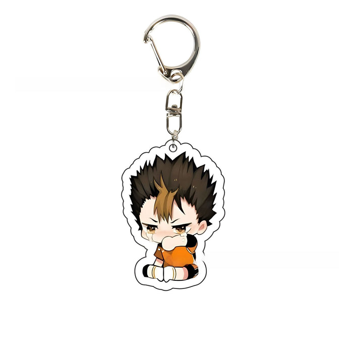 Wholesale schoolbag pain bag anime ornaments acrylic keychain pendant