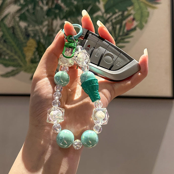 Wholesale DIY Handmade Beaded Car Keychain Pendant Accessories Phone Chain Bag Pendant