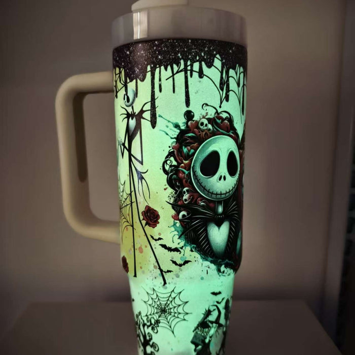 Wholesale 304 Stainless Steel Glow in the Dark 40oz Insulated Tumbler with Handle MOQ≥2