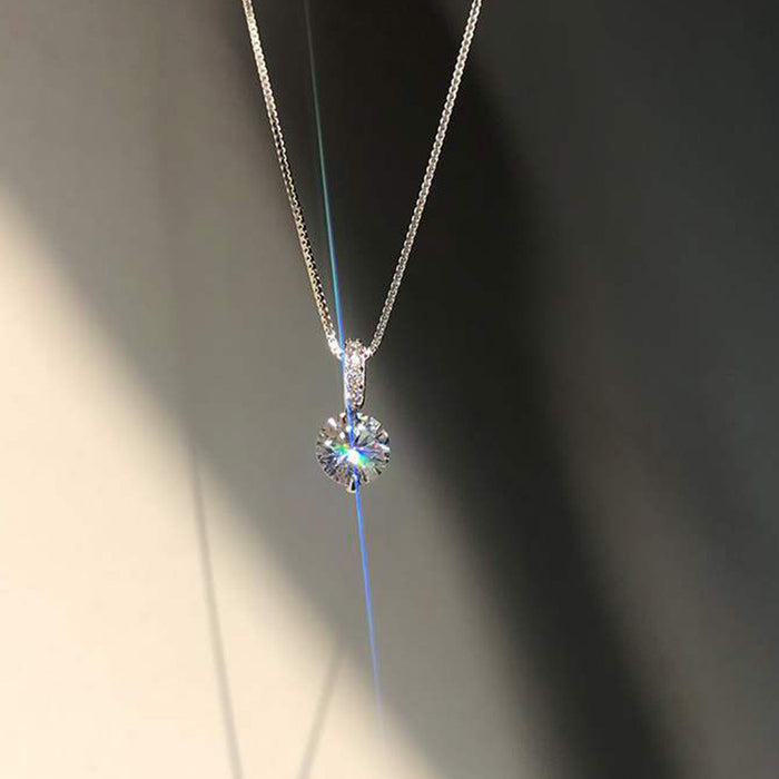 Wholesale Single sparkling diamond necklace