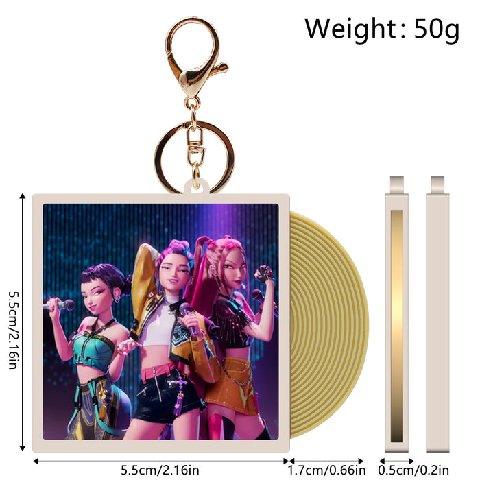 Wholesale KPOP CD vinyl record keychain