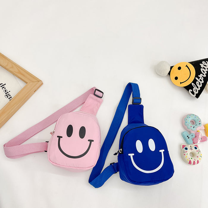 Wholesale Children's Bag Smiley Face Crossbody Bag Boys' Chest Bag Kindergarten Baby Girls' Backpack