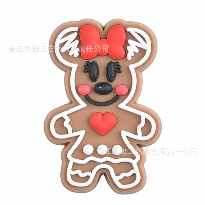 Wholesale 50pcs Christmas Shoes Charms  soft rubber shoes accessories decoration