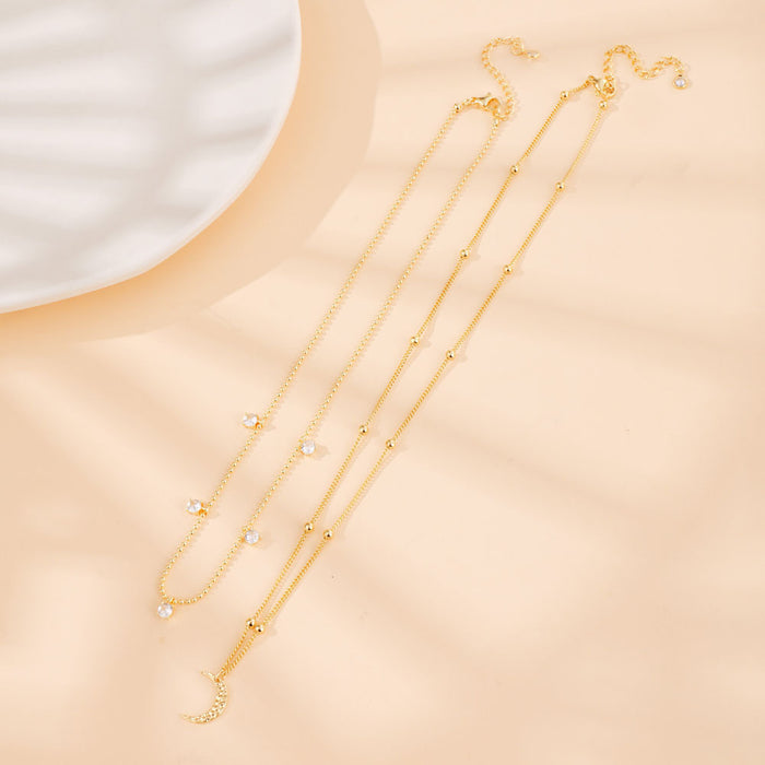 Wholesale Fashionable Titanium Steel Zircon Necklace with Personalized Light Luxury and Versatile Zircon Clavicle Chain