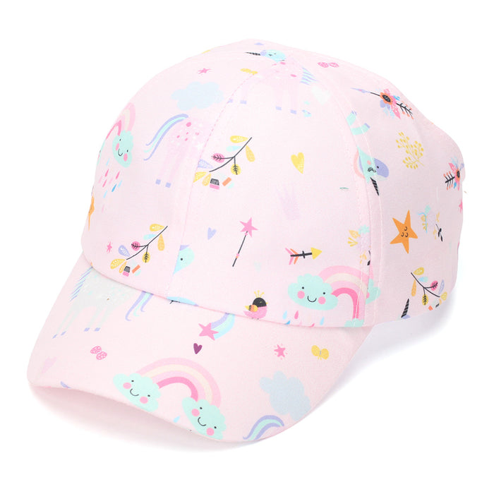Wholesale Chic Strawberry Unicorn Open Top Baseball Cap Sun Hat for Kids