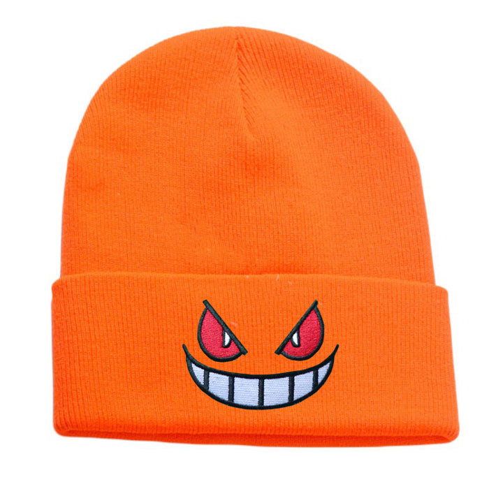 Wholesale Cartoon Acrylic Embroidery Autumn and Winter Wool Knitted Hat JDC-FH-Shengn001