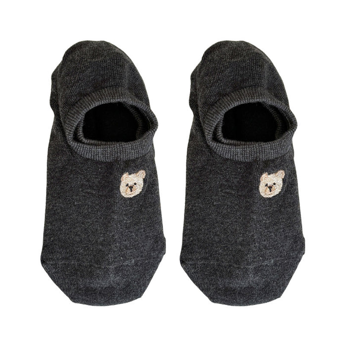 Wholesale Ship Socks Cute Cartoon Embroidered Short Socks Thin Anti slip Silicone Shallow Socks Invisible Socks