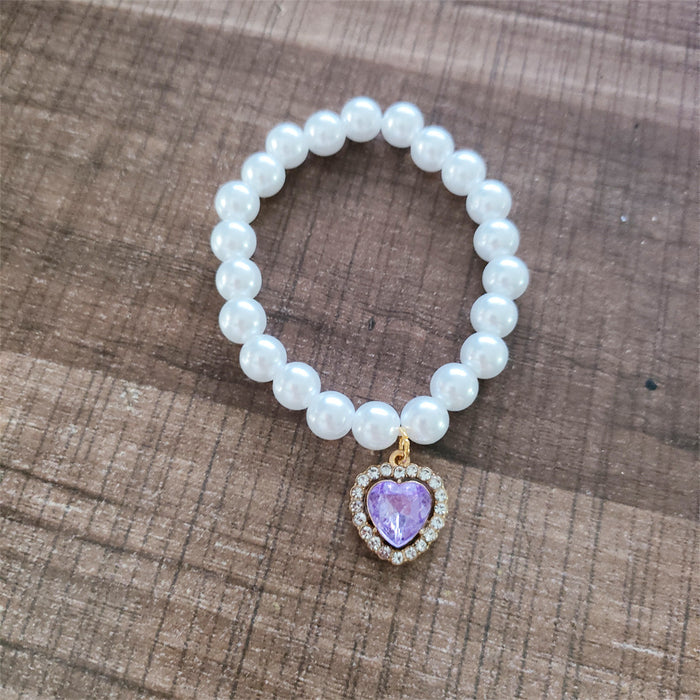 Wholesale Pearl heart necklace accessories hand-woven beaded jewelry accessories