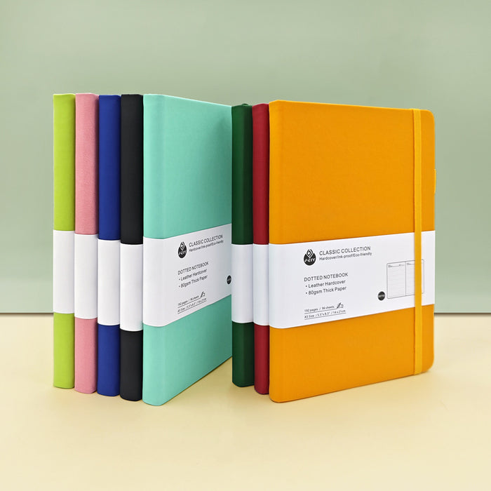 Wholesale Trendy Red Faux Leather A5 Notebook with Weather Lines