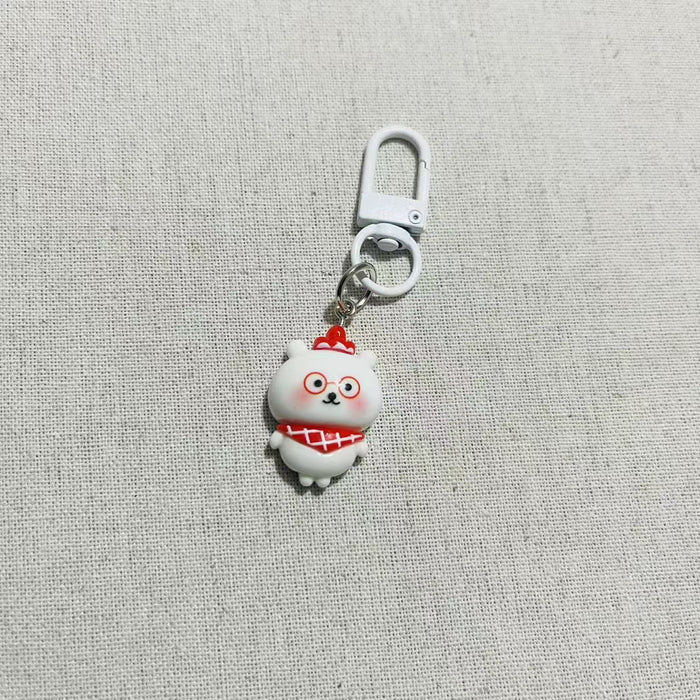Wholesale Cute Cartoon Animal Keychain Bag Charm Resin Plastic For Student Backpacks And Girls Purses Fashion Accessory Gift
