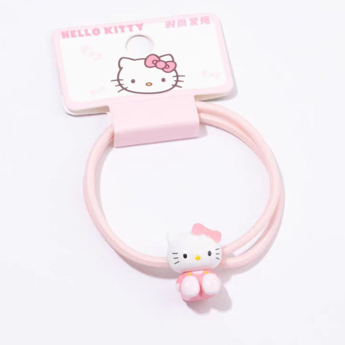 Wholesale Cartoon Cute Hair Rope Girl's Heart Pink All-match Rubber Tendon Girlfriend Bracelet Pony Tail Hair Rope Hair Accessories Hair Ring