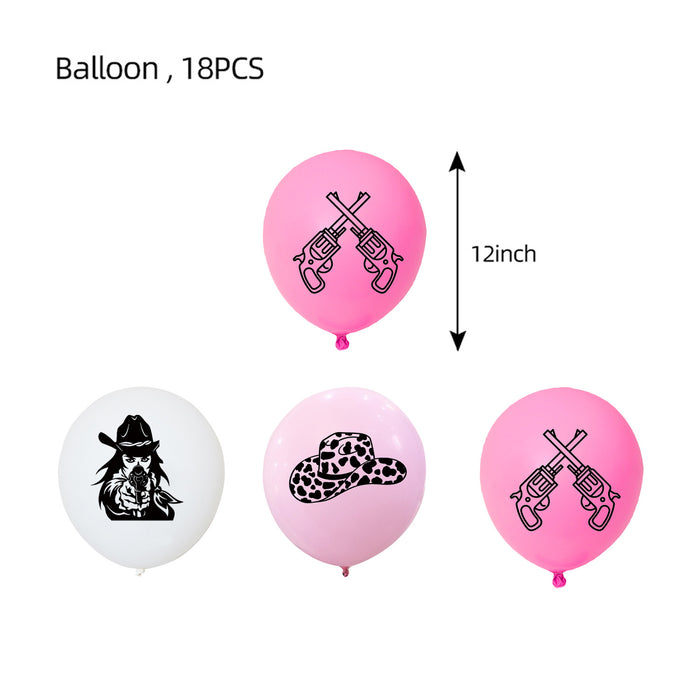 Wholesale Western Cowgirl Theme Birthday Party Decoration Paper Tray Paper Cup Tablecloth Disposable Tableware suit