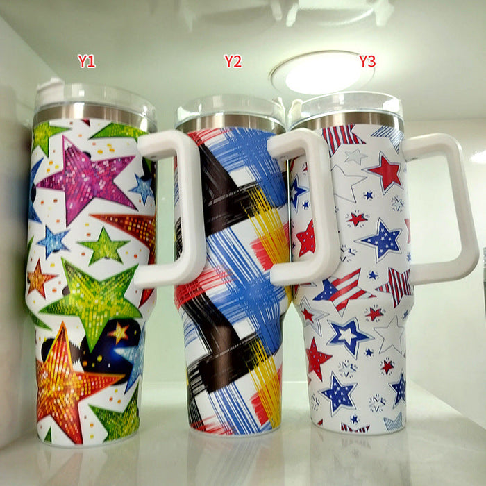 Wholesale 40oz Large Capacity 304 Stainless Stee Tumblerl Cup with Printed Handle JDC-CUP-YeYing001