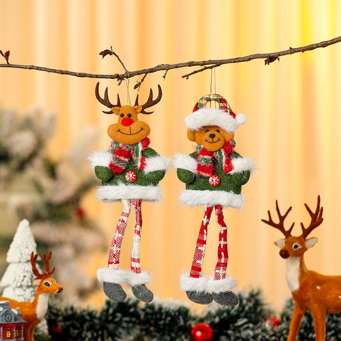 Wholesale Long-Legged Christmas Pendant Doll Christmas Small Gift Christmas Tree Pendant Decoration