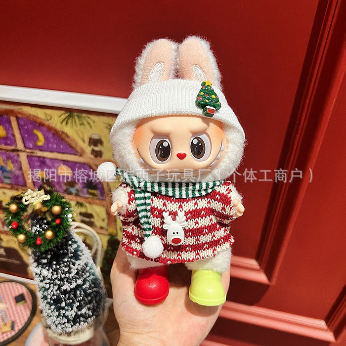 Wholesale Plush doll sweater with pendant and Christmas doll clothes