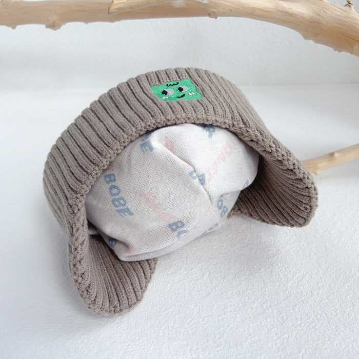 Wholesale Baby Hat Winter Baby Ear Protection Hat Children' s f One-piece Two-piece Hat Boys and Girls Wool Knitted Hat