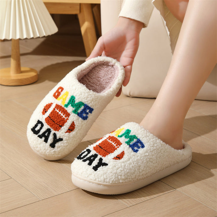 Wholesale  Rugby cotton slippers women winter home indoor warm slippers slippers autumn and winter home