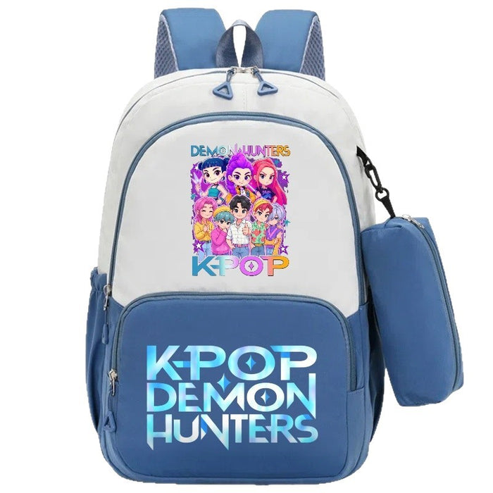 Wholesale Kpop Cartoon Print Two-Piece Backpack Set