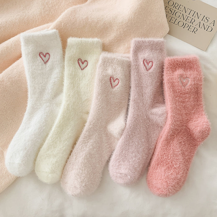 Wholesale Socks, mid tube socks, thick embroidered warm stockings