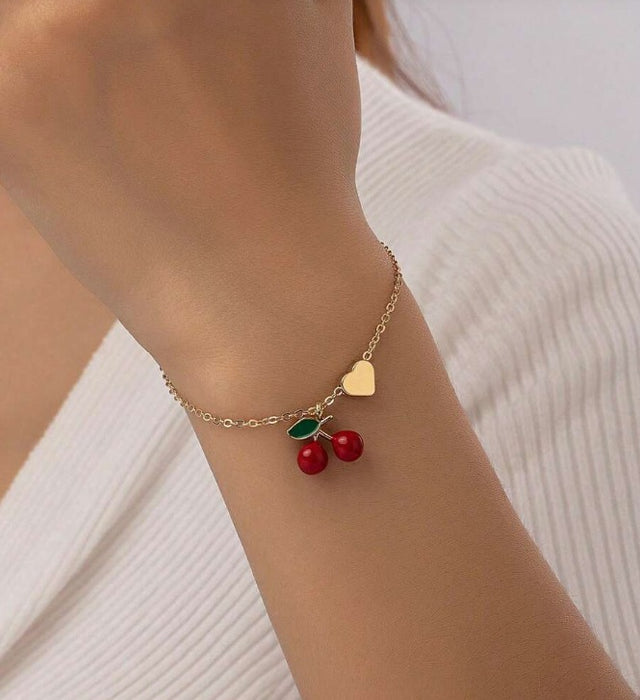 Wholesale Cherry Pendant Bracelet Bracelet